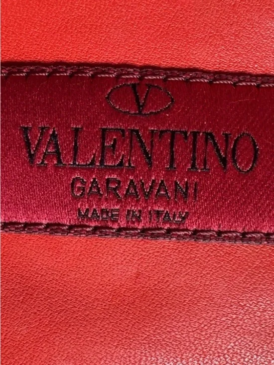 Valentino Garavani Rockstud Medium Red Leather Shoulder/Crossbody/Tote Bag W/COA - Picture 7 of 15